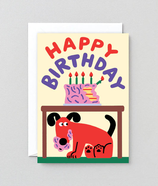 Happy Birthday Dog Ate The Cake - Card
