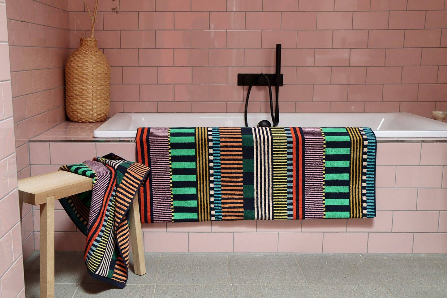 Multi Stripe Bath Towel