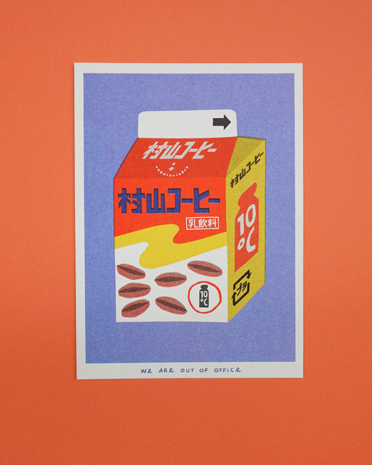 Japanese Milk Coffee - Risograph print