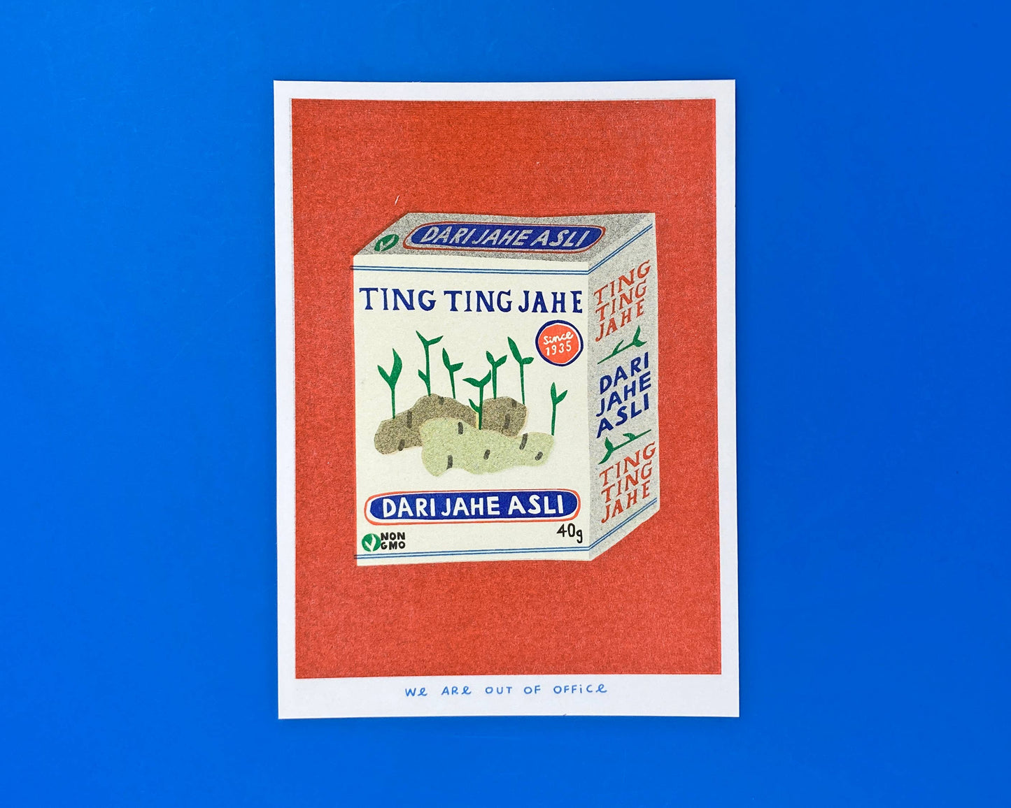 Ting Ting Jahe Ginger Candy - Risograph print