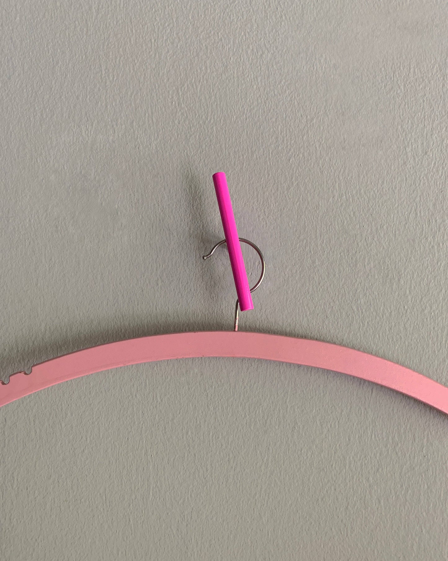 Wall-mounted hooks and Toilet Paper Holder - Neon Pink