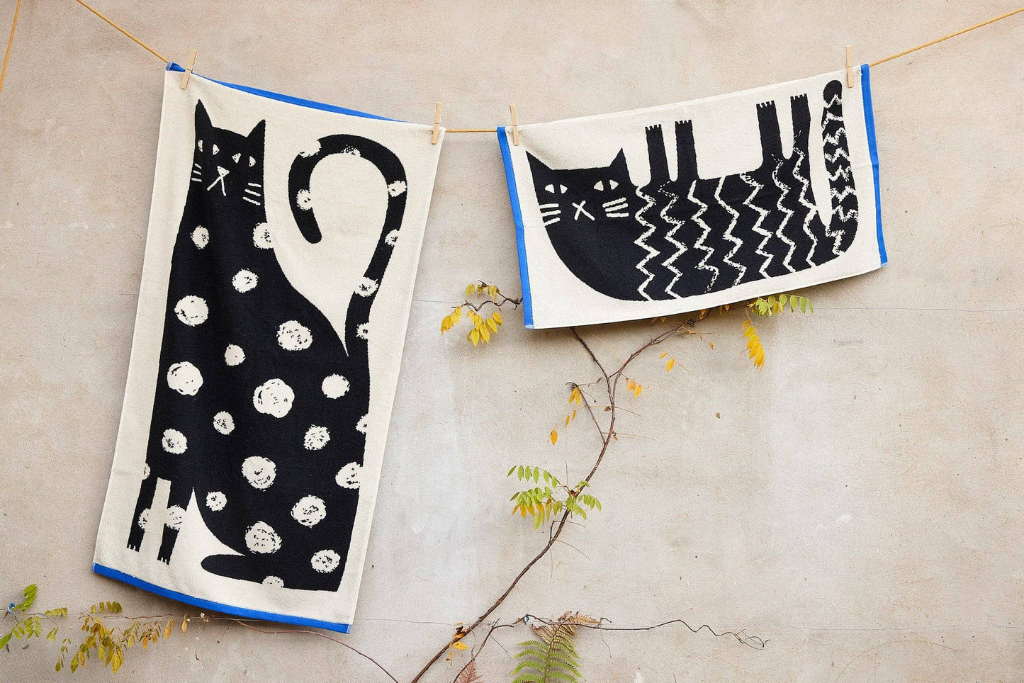 Lazy Cat Hand Towel