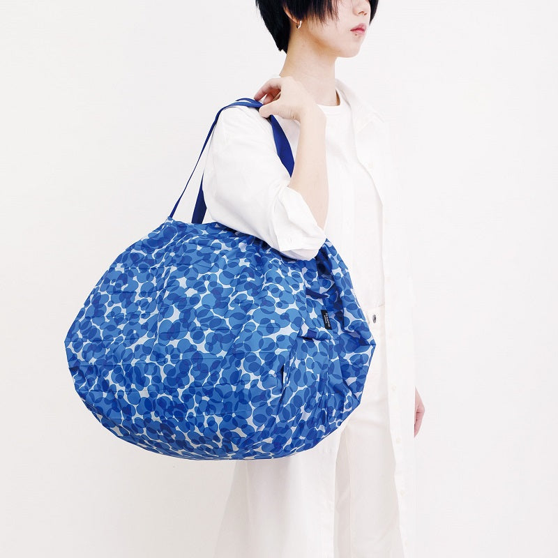 Shupatto Foldable Bag - Ocean Blue Dots