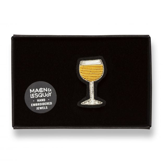 Glass of White Wine - Brooch