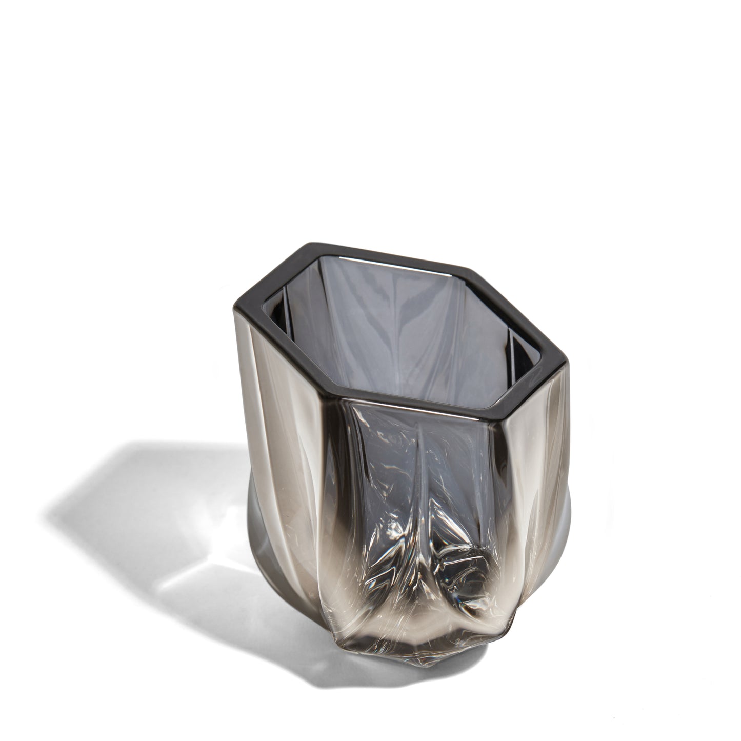 SHIMMER Tealight Holder - Silver Crystal Glass