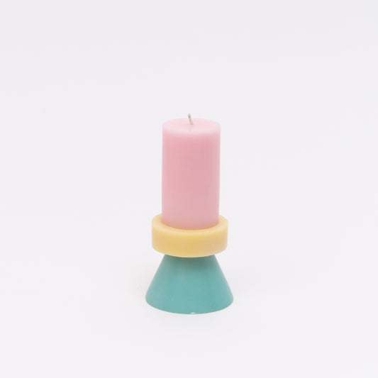 Stack Candle Tall - FLOSS PINK / PALE YELLOW / MINT