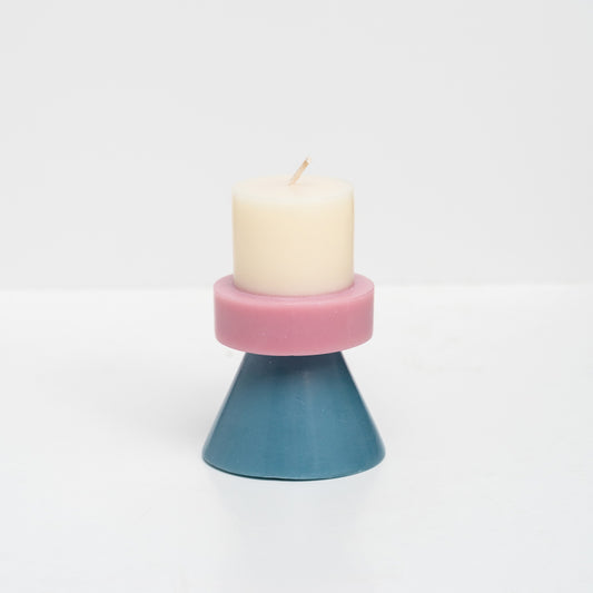 Stack Candle Mini - IVORY / LAVENDER / BLUE GREY